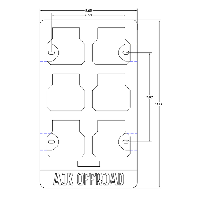 AJK Offroad Universal Milwaukee Packout Mount 0.5