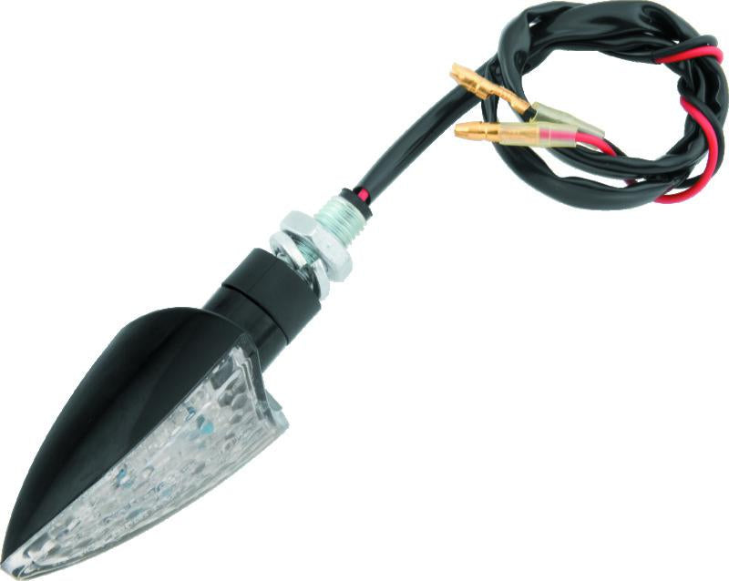 BikeMaster LED Spear Pair - Black with Amber LEDs and Waterproof Grommets