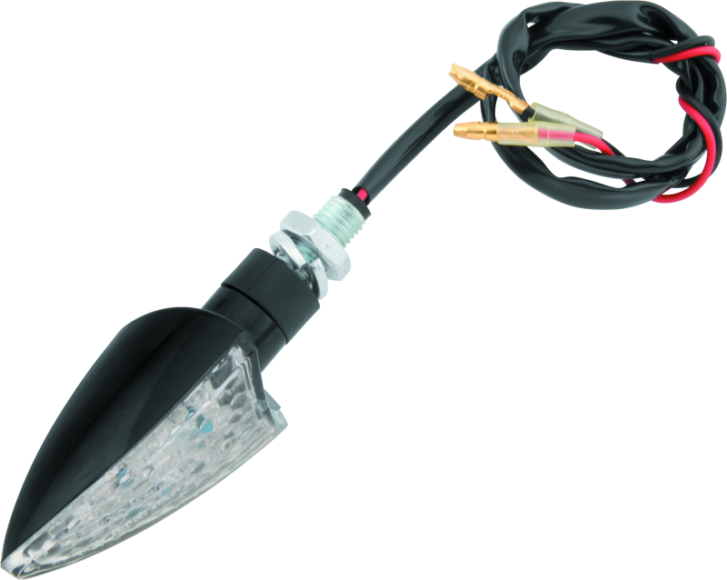 BikeMaster LED Spear Pair - Black with Amber LEDs and Waterproof Grommets