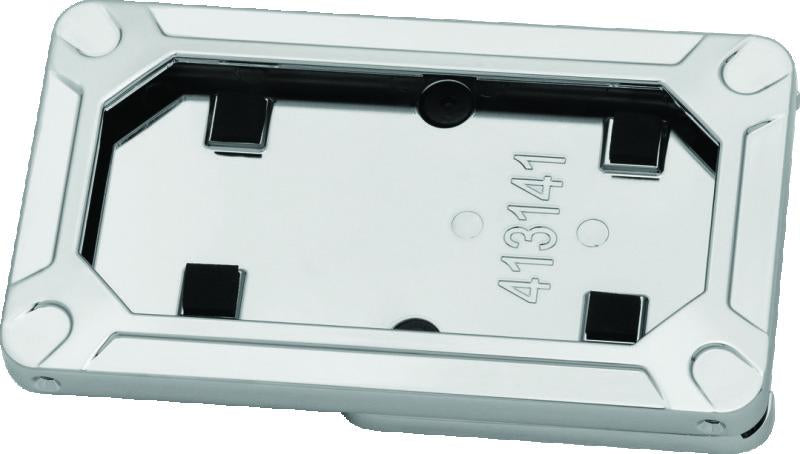 Kuryakyn Nova Side Mount License Plate Frame for Harley Davidson - Gloss Chrome (Part #3141)
