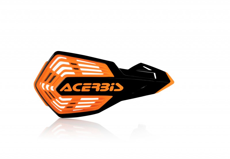 Acerbis X-Force Handguard - Black with Orange Accents, Model 2801965229