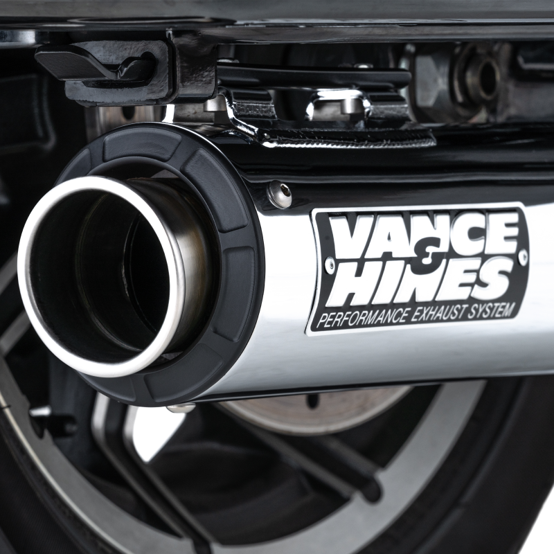 Vance & Hines Part 16721 Stainless 2-Into-1 Upsweep Exhaust for Harley-Davidson Touring - Chrome