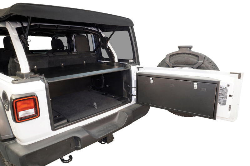 Tuffy Products Deluxe Cargo Enclosure for Jeep Wrangler JL with OEM Subwoofer (Black) – Part #351-01