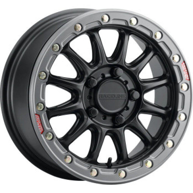 Raceline A14BG Alpha 15x10-Inch Beadlock Wheel with 4x156 Bolt Pattern and 10mm Offset