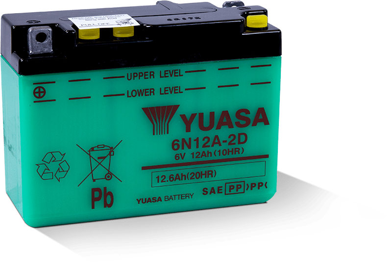 Yuasa 6N12A-2D Conventional 6-Volt Battery for Honda CM Series Powersports Vehicles