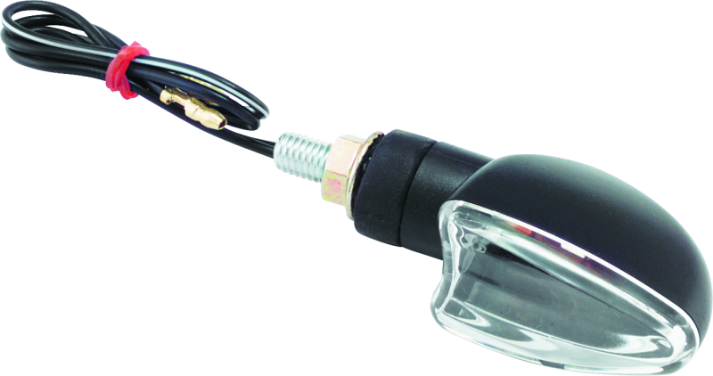BikeMaster Mini Stalk V-Shape Marker Light - Black and Carbon Fiber Finish