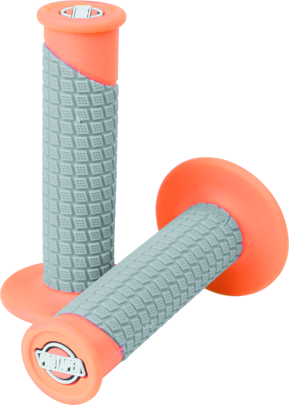 ProTaper Clamp-On Pillow Top Grips - Neon Orange and Gray for Powersports