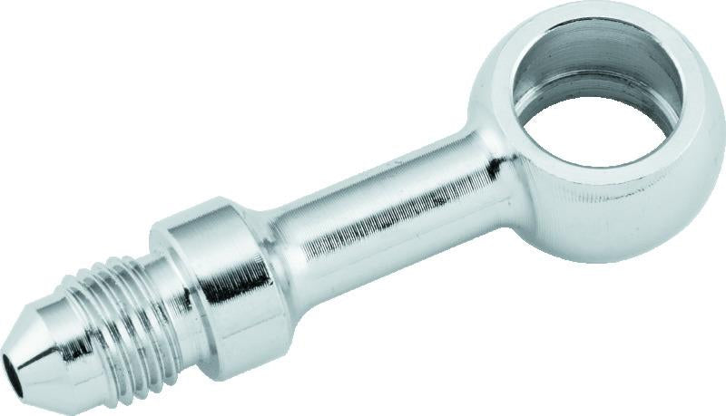 Twin Power Stainless Brake Fitting 7/16 Inch x AN3 Straight Banjo Adapter for Harley Brake Systems