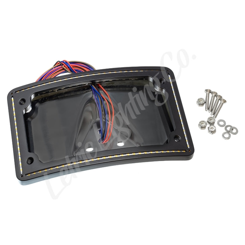 Letric Lighting LLC Part Number LLC-CPPL-B1 Sportster Perfect Plate Light with License Plate Frame and Illumination