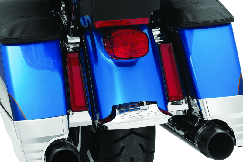 Kuryakyn Tracer LED Inserts for Saddlebag Supports Chrome – Compatible with Harley Davidson Touring Models