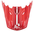 EVS T5 Pinner Helmet Visor - Red and White for Powersports Safety