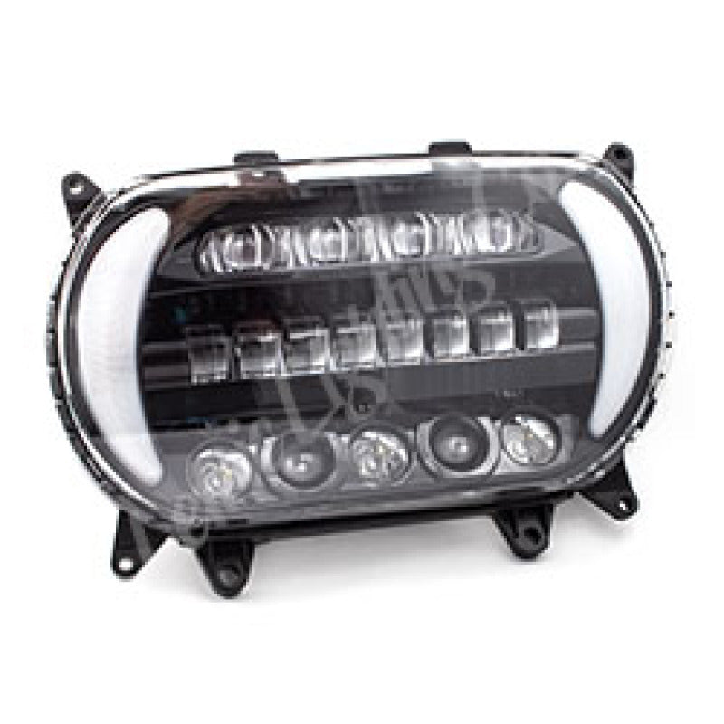 Letric Lighting 2015+ Early Road Glide LED Headlight with Turn Signals - Black and Chrome Finish