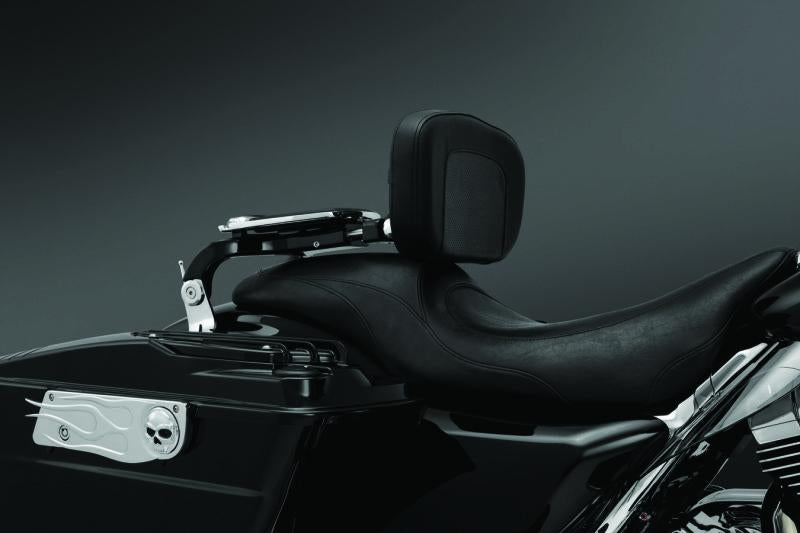 Kuryakyn Multi-Purpose Backrest with Luggage Rack – Black & Chrome Part 1661