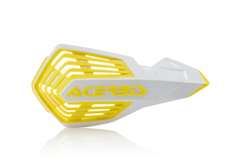 Acerbis X-Future Handguard - White/Yellow for Powersports Vehicles