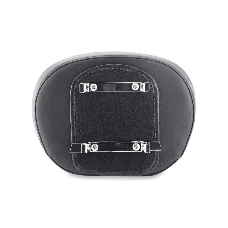 Mustang Harley Low Medallion Sissy Bar Pad (12 inch x 9 inch) - Black for Harley Davidson Touring Models