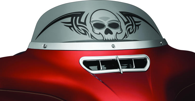 Kuryakyn Smooth Windshield Trim for Harley-Davidson Touring Models – Chrome Finish (Part #1387)