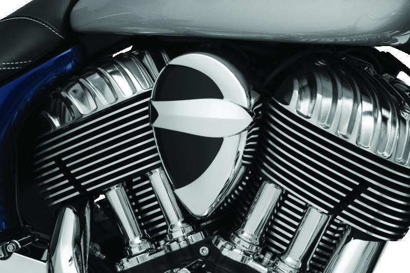 Kuryakyn Horn Cover John Shope Series Chrome for Indian Big Twins