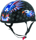 Bikers Choice Skid Lids Flame Eagle Original Helmet - 2XL, Low-Profile Contoured Design with D-Ring Retention