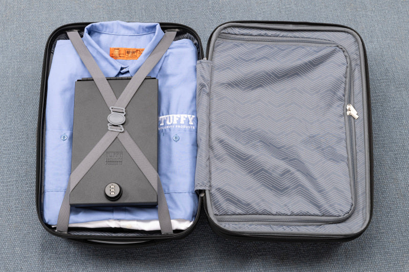 Tuffy Products Portable Steel Safe with Keyless Lock and Security Cable for Full-Size Pistols