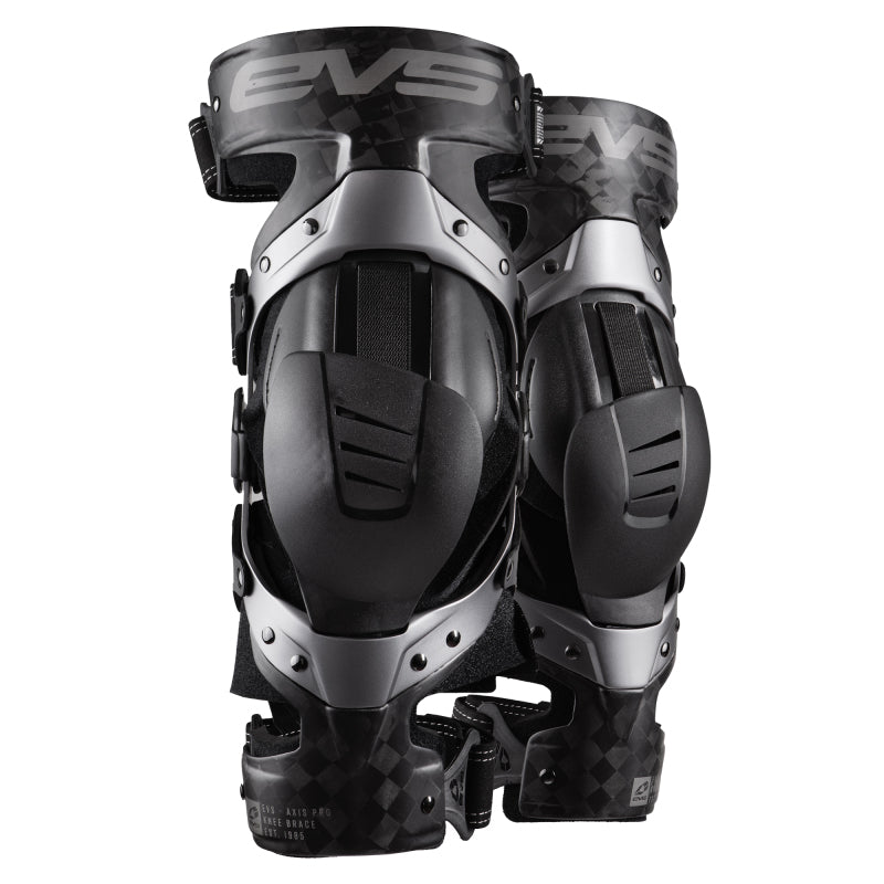 EVS Axis Pro Knee Brace Pair Black/Grey - Small for Powersports Protection