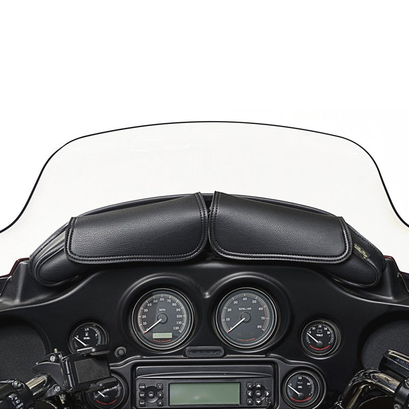 Willie & Max 06-13 Harley Davidson Two Pouch Windshield Bag - Black, Part #04725