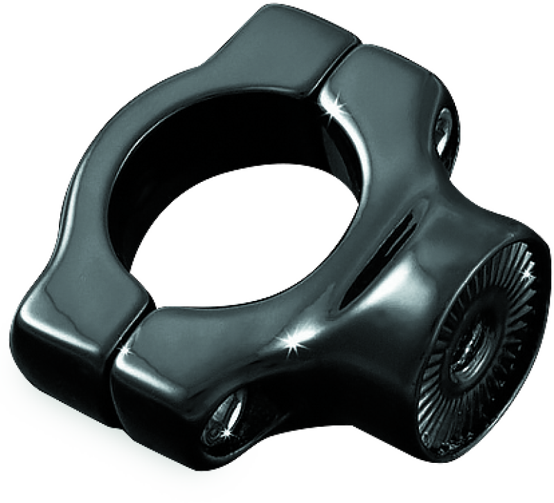 Kuryakyn Side Mount License Plate Holder Clamp for Harley-Davidson Softails (1986-2023) - Gloss Black