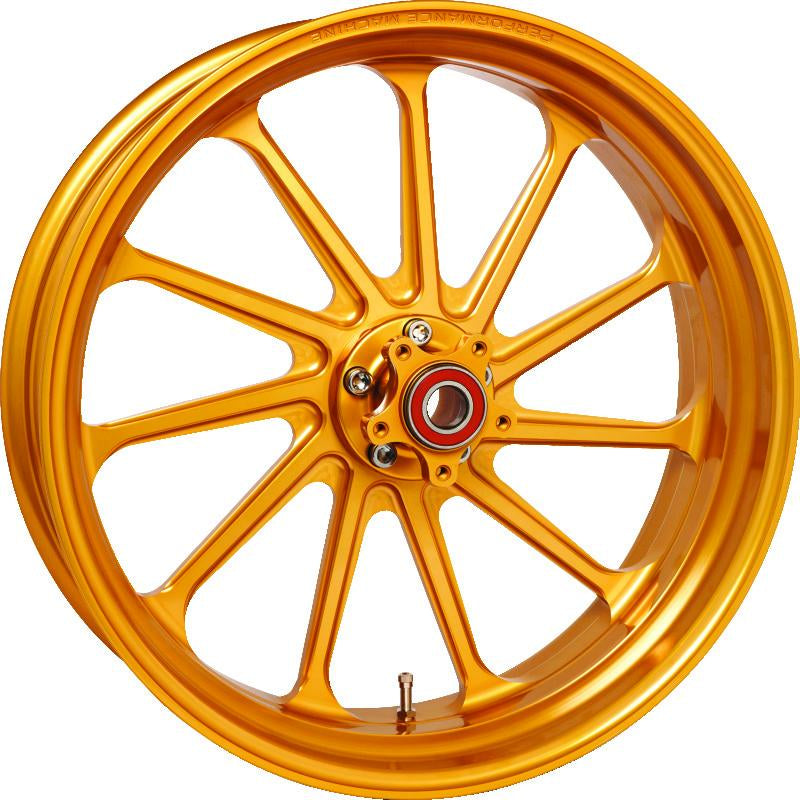 Performance Machine Assault 18x5.5 Forged Aluminum Wheel with Gold Anodized Finish for Harley Davidson Touring Models
