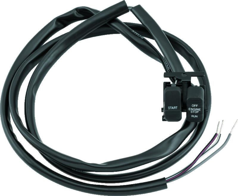 Twin Power 601691 Big Twin XL V-Rod Engine Start Stop Switch - Black Finish, OEM Replacement for Harley-Davidson Models 73-13
