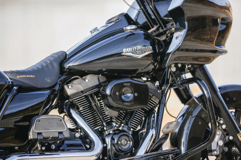 S&S Cycle 17-23 M8 Touring and 2018-2023 Big Twin Stealth Air Cleaner Kit with Black Tribute Cover