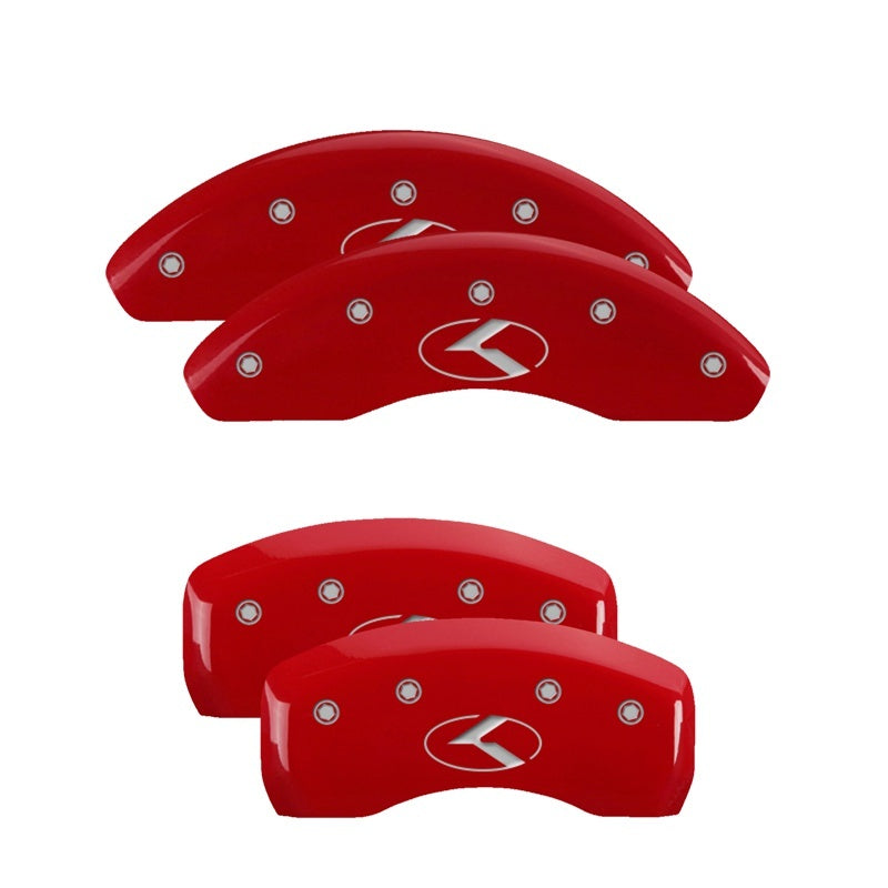 MGP 4-Piece Brake Caliper Covers for 2018-2021 Honda Accord – Red Finish with Silver Engraving