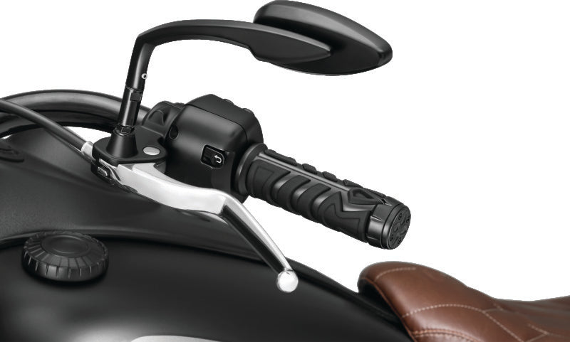 Kuryakyn Teardrop Mirrors Satin Black - Compact Custom Motorcycle Mirrors with Convex Glass