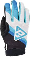 Answer Peak Flo Gloves Black/Blue/White - XL for Powersports