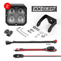 XKGLOW XKchrome 20W LED Cube Light Kit with RGB Accent and Bluetooth Control for Powersports Vehicles