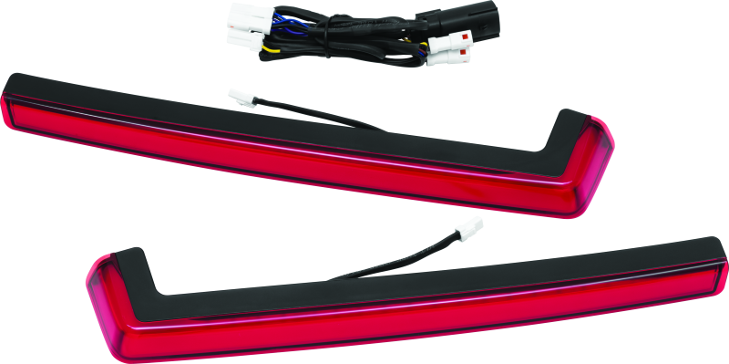 Kuryakyn Tracer Tour Pak Side Lights with Red Lens for Harley Davidson