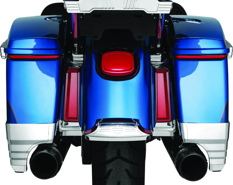 Kuryakyn Tracer LED Inserts for Saddlebag Supports Chrome – Compatible with Harley Davidson Touring Models