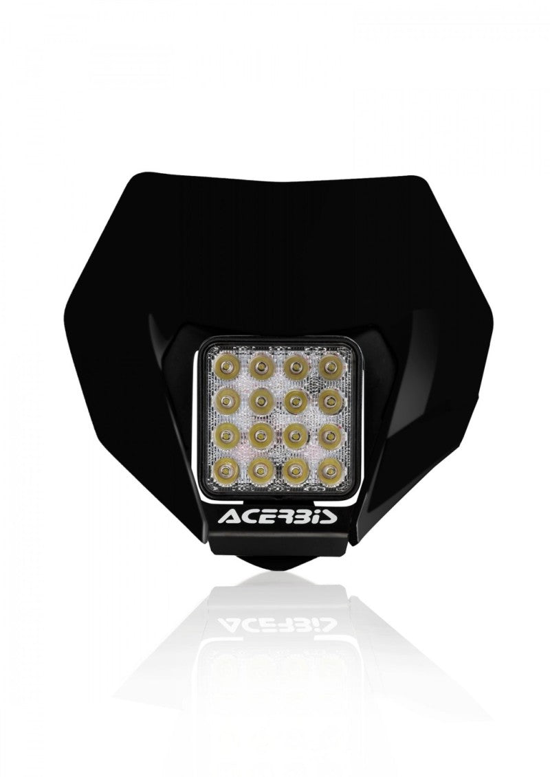 Acerbis VSL Universal Black Headlight for Enduro Bikes - 48-Watt, 16 LEDs