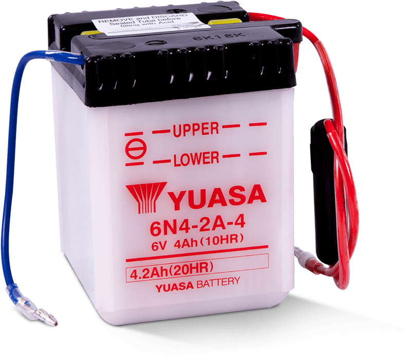 Yuasa 6N4-2A-4 Conventional 6-Volt Powersports Battery for Honda XL Series