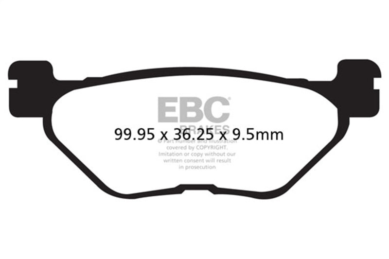 EBC Powersports FA319/2 Organic Brake Pads for Yamaha FJR1300 and XTZ1200
