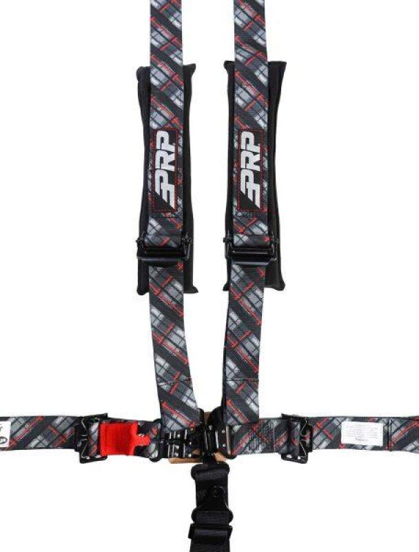 PRP Seats 5.2 Harness with Removable Pads - Plaid | Off-Road 5-Point Safety Harness for UTVs and Off-Road Vehicles