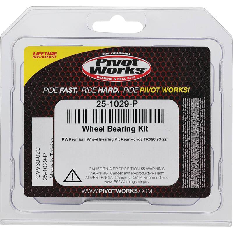 Pivot Works Premium Wheel Bearing Kit Part #25-1029-P for Powersports Vehicles