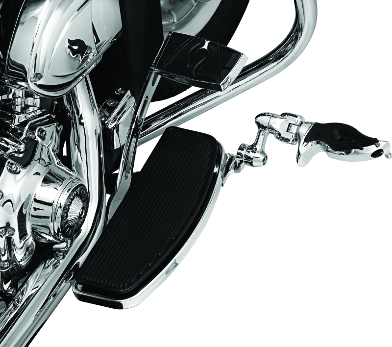 Kuryakyn Flamin Peg with Male Mount Adapter Chrome – Aggressive Flame Design for Powersports Bikes