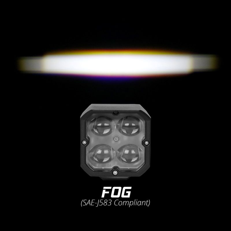 XKGLOW XKchrome 20W LED Cube Light Kit with RGB Accent and Fog Beam – Model XK065001-FO-KIT
