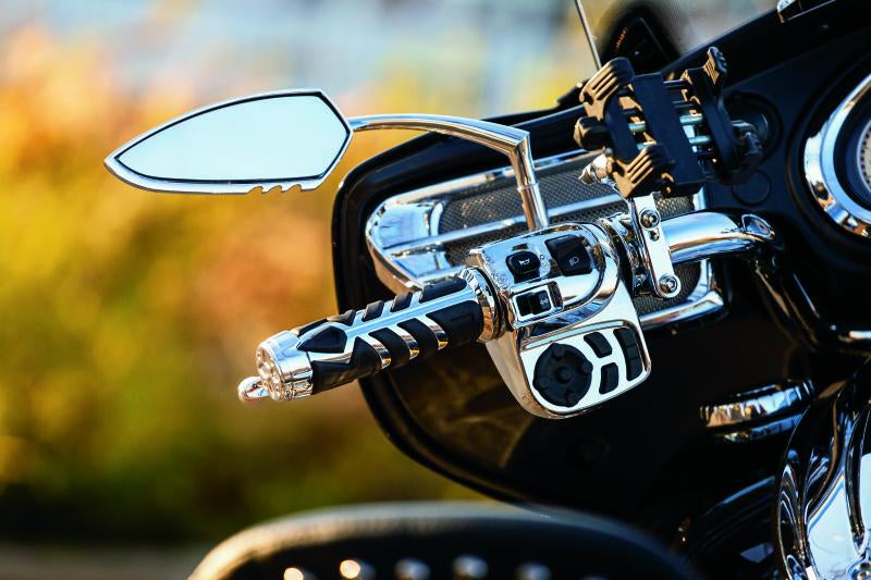 Kuryakyn Raised Mirror Adaptors for Metric Motorcycle Models – Chrome Part 1713