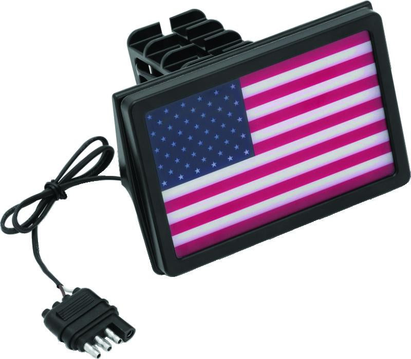 Kuryakyn Freedom Flag LED Hitch Cover Black - Part 2893