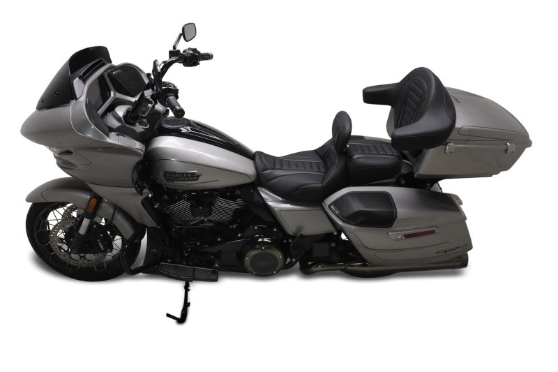 Mustang Motorcycle 89401GM Deluxe Touring Solo Seat with Driver Backrest for Harley-Davidson 2023-2024 Road Glide and Street Glide