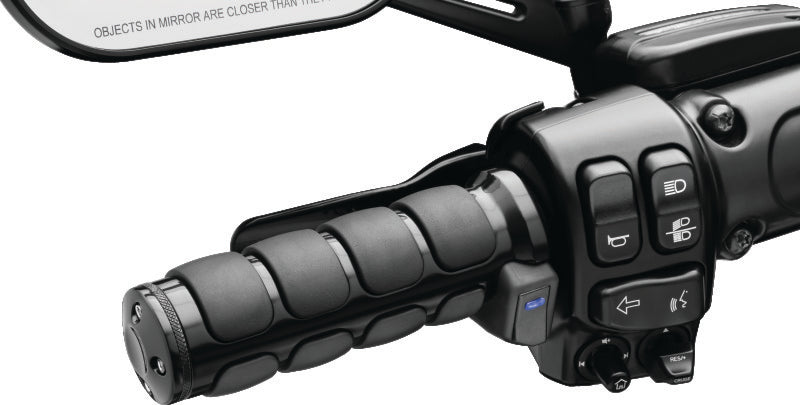 Kuryakyn Heated ISO Grips Dual Cable Gloss Black - Model 6473 for Harley-Davidson