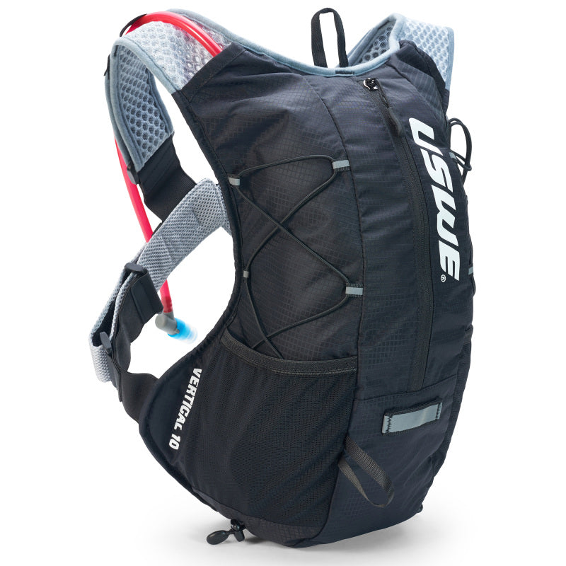 USWE Vertical Hydration Pack 10L in Carbon Black – Lightweight Hydration Solution for Powersports