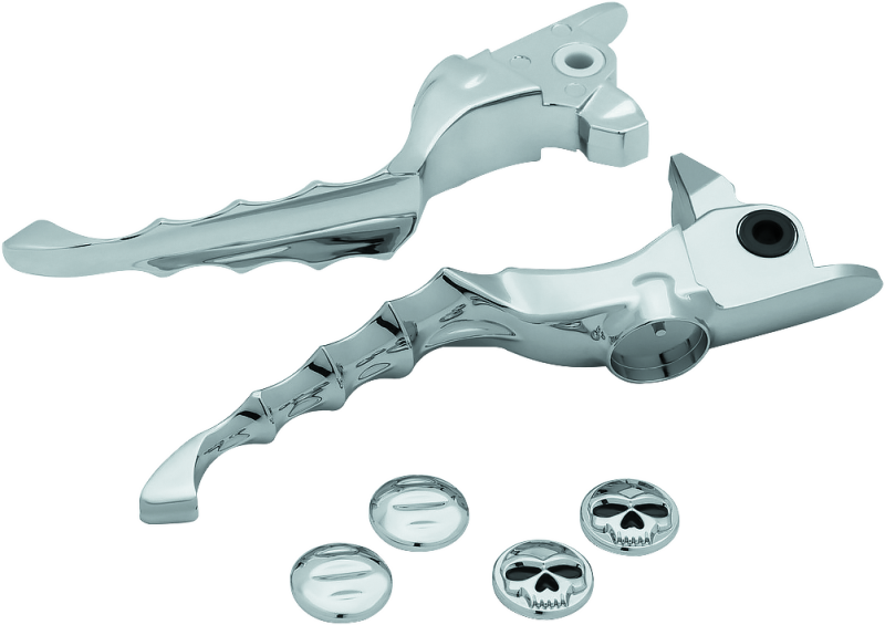 Kuryakyn Zombie Lever Set for Harley-Davidson Touring Models (2017-2018) - Chrome Finish