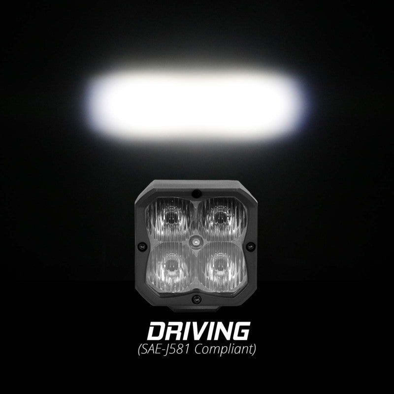 XKGLOW XKchrome 20W LED Cube Light Kit with RGB Accent and Bluetooth Control for Powersports Vehicles