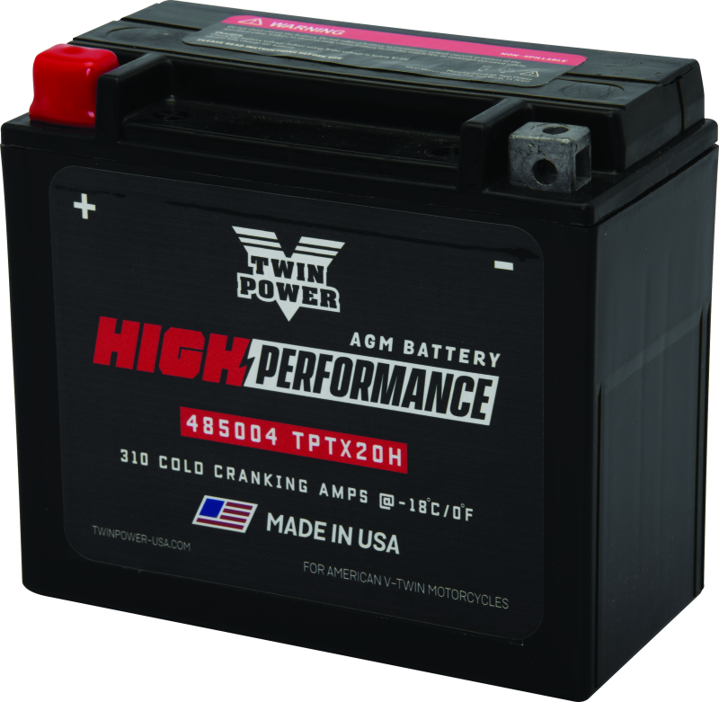 Twin Power YTX-20H High Performance AGM Battery for Harley Davidson – Made in USA